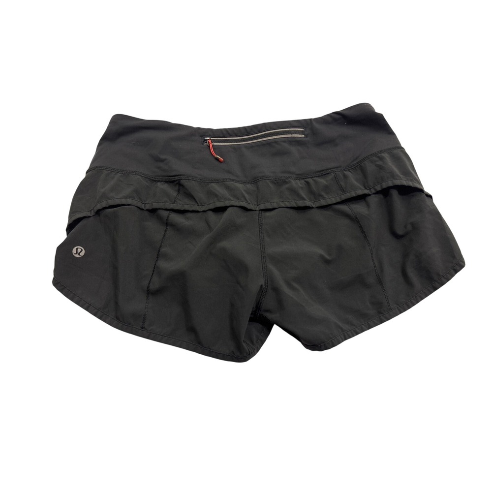Lululemon Speed Up Shorts Black Mid Rise 2.5 Inseam Size 6 Running Athletic